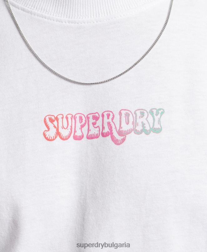 Superdry облекло N00H1537 бяло мъже в гората с дълъг ръкав