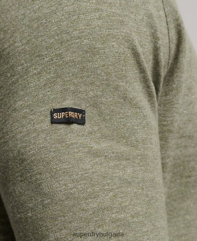 Superdry облекло N00H1541 каки мъже горна част от трико с дълъг ръкав