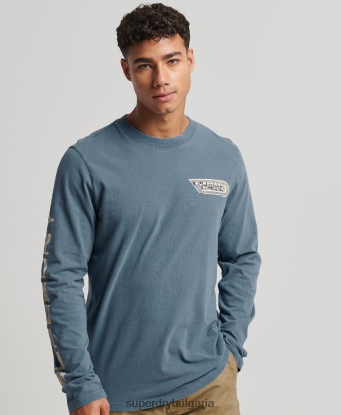 Superdry облекло N00H1545 син мъже горнище за оформяне и създаване