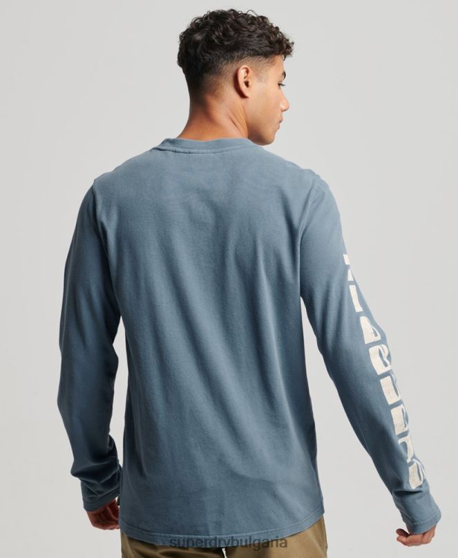 Superdry облекло N00H1545 син мъже горнище за оформяне и създаване