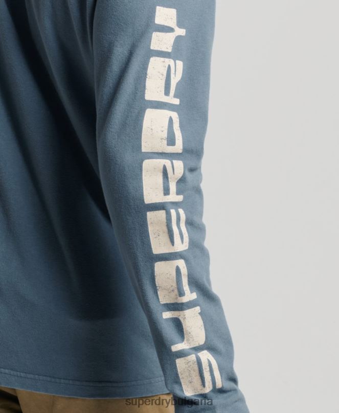 Superdry облекло N00H1545 син мъже горнище за оформяне и създаване