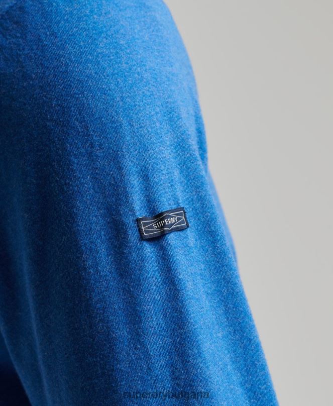 Superdry облекло N00H1575 син мъже сезонно горнище с винтидж основно лого