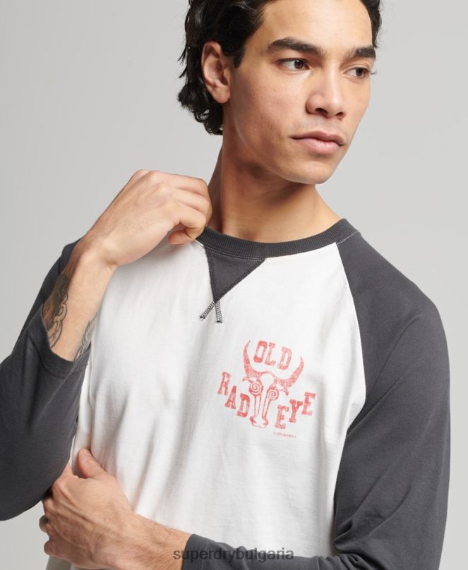 Superdry облекло N00H1586 черен мъже ретро топ за сърф ranchero