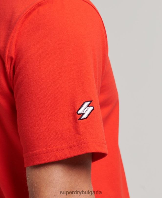 Superdry облекло N00H4799 червен мъже тениска с микро лого с код