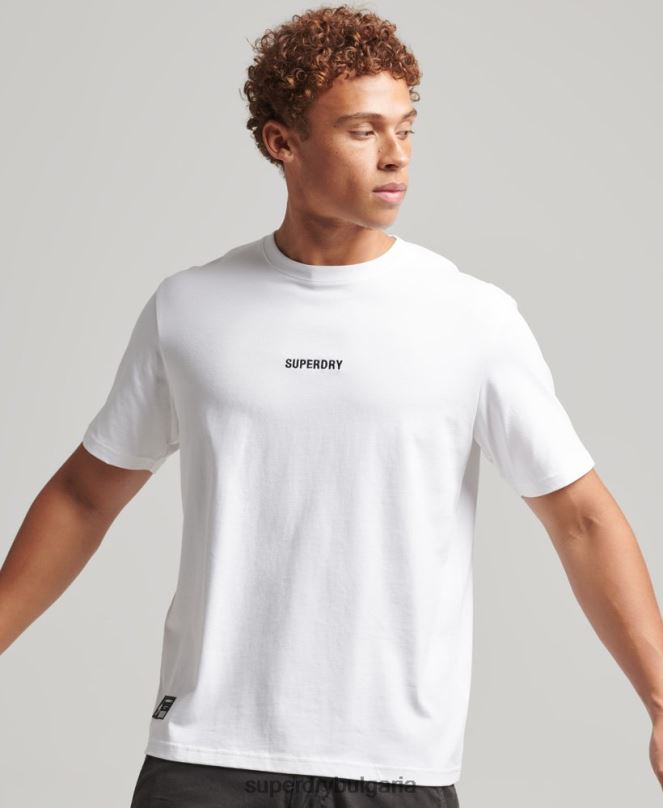 Superdry облекло N00H4803 бяло мъже тениска с микро лого с код