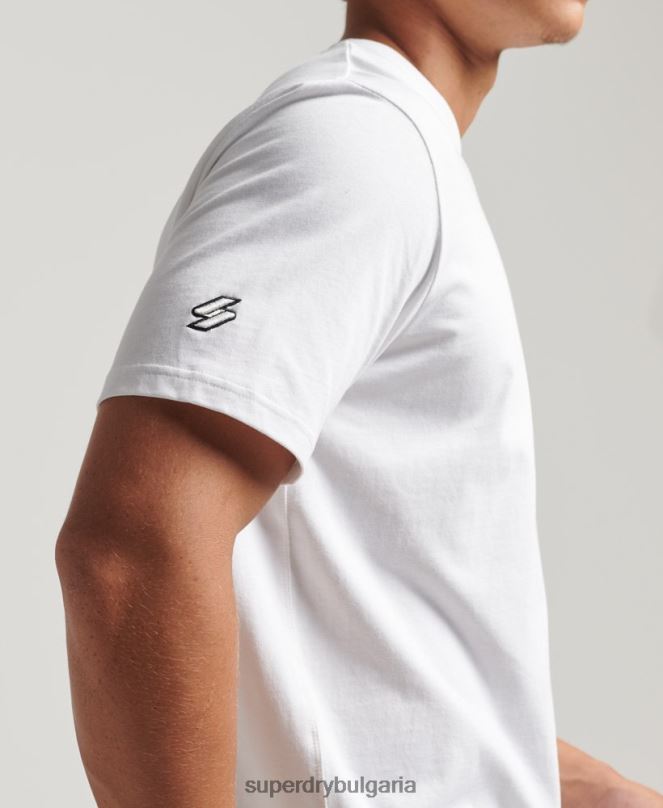 Superdry облекло N00H4803 бяло мъже тениска с микро лого с код