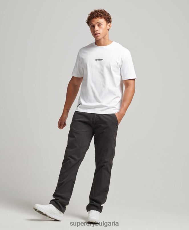 Superdry облекло N00H4803 бяло мъже тениска с микро лого с код