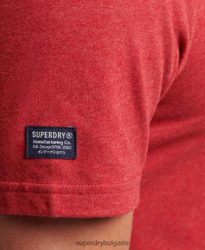 Superdry облекло N00H4826 червен мъже тениска с ретро корпоративно лого