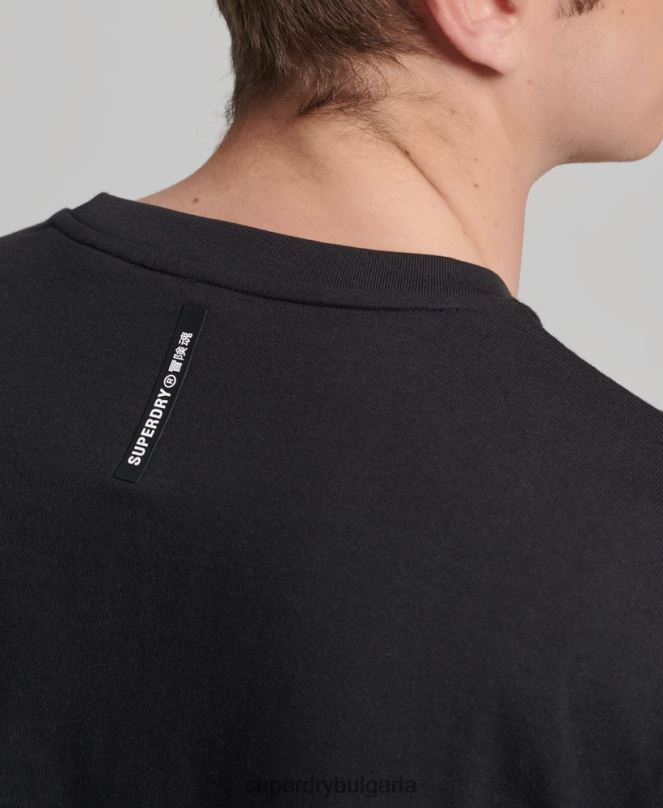 Superdry облекло N00H4832 черен мъже технологична широка тениска