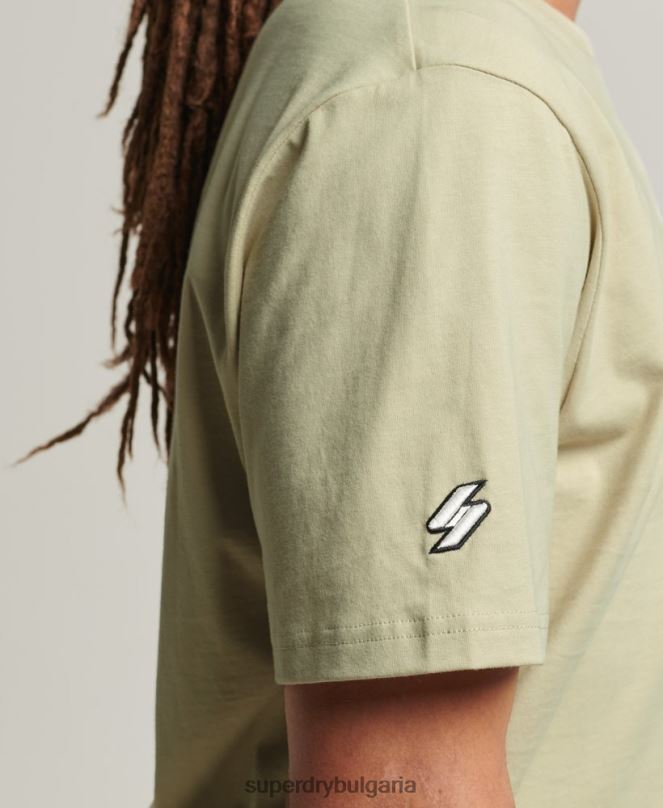 Superdry облекло N00H4835 бежово мъже тениска с микро лого с код