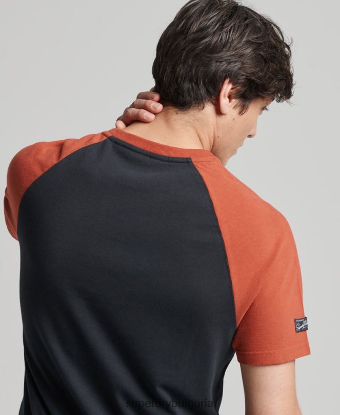 Superdry облекло N00H4842 военноморски флот мъже тениска тип реглан с графично лого