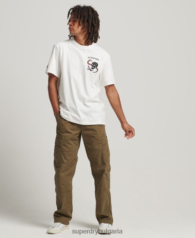 Superdry облекло N00H4843 бяло мъже графична тениска suika