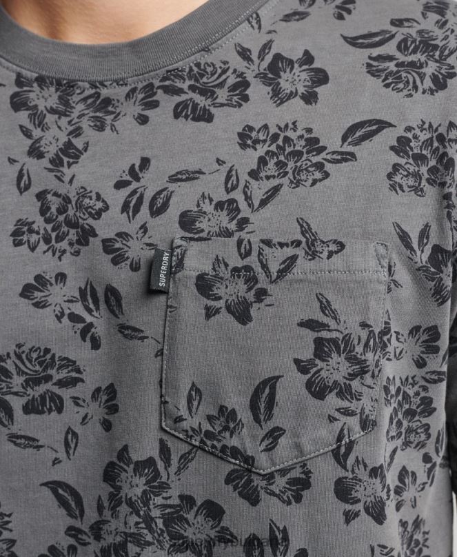 Superdry облекло N00H4848 черен мъже ретро тениска с джоб