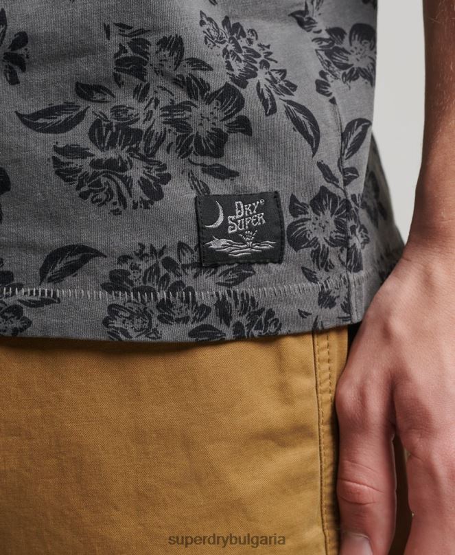 Superdry облекло N00H4848 черен мъже ретро тениска с джоб