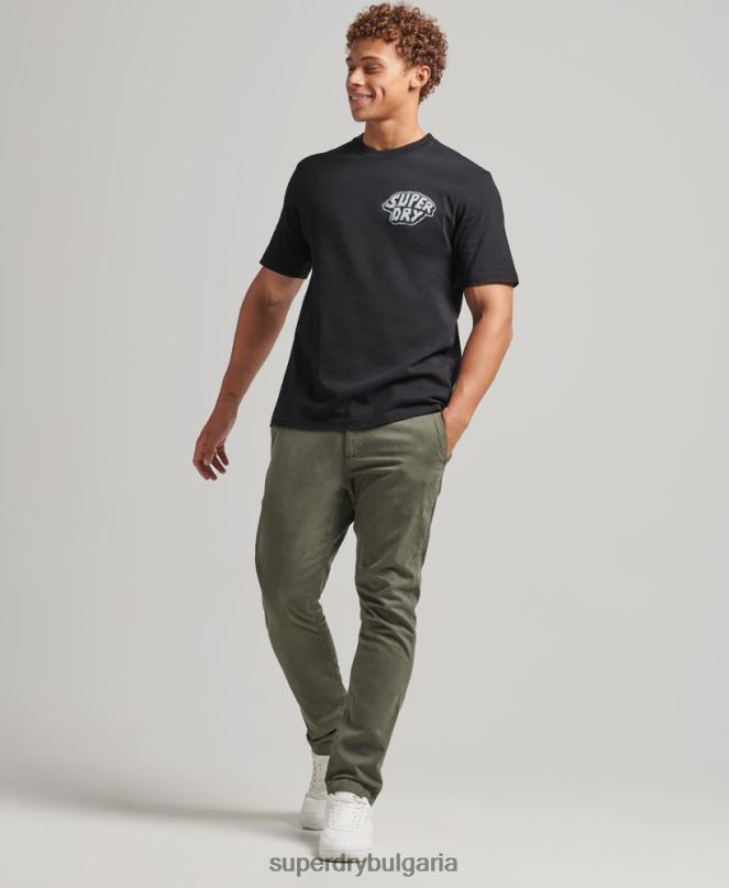 Superdry облекло N00H4853 тъмно сив мъже графична тениска into the woods