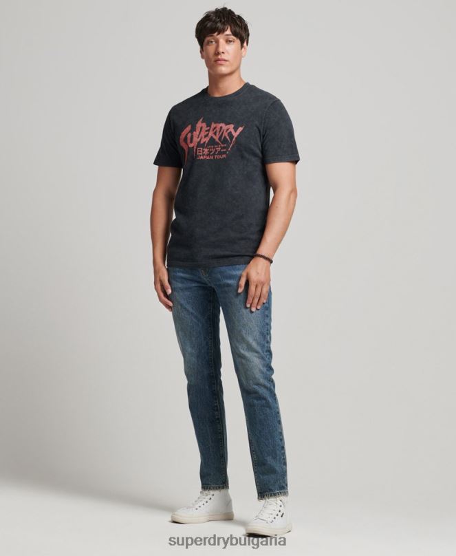 Superdry облекло N00H4867 черен мъже инди тениска