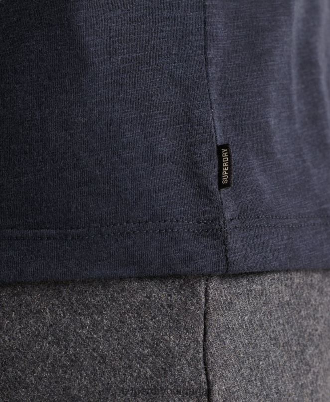 Superdry облекло N00H4871 военноморски флот мъже органична памучна тениска с кръгло деколте и джоб