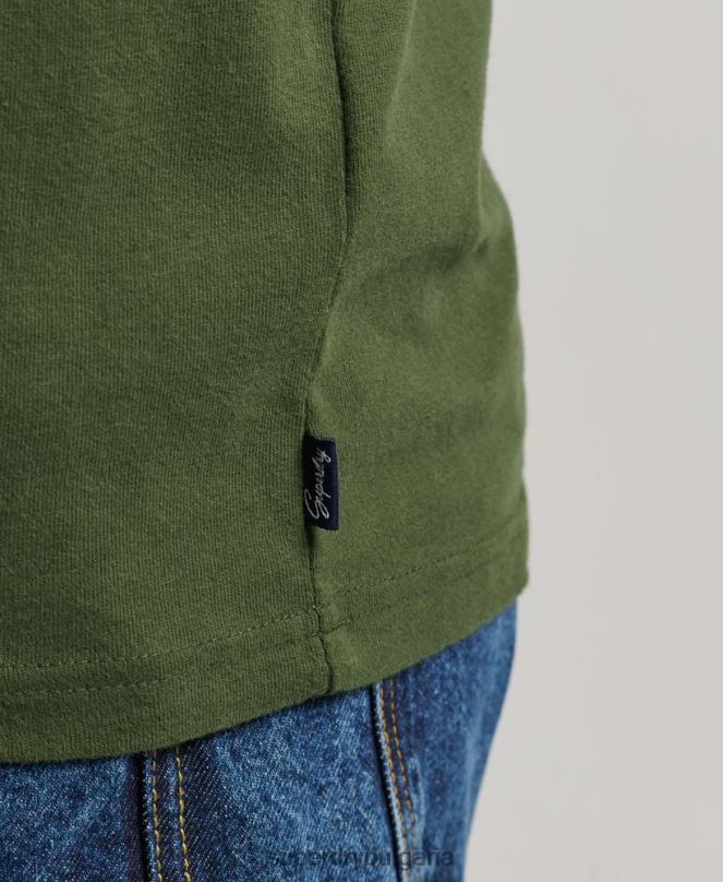Superdry облекло N00H4874 сиво мъже ретро тениска със знак писател