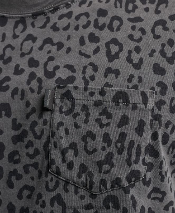 Superdry облекло N00H4876 тъмно сив мъже ретро тениска с джоб
