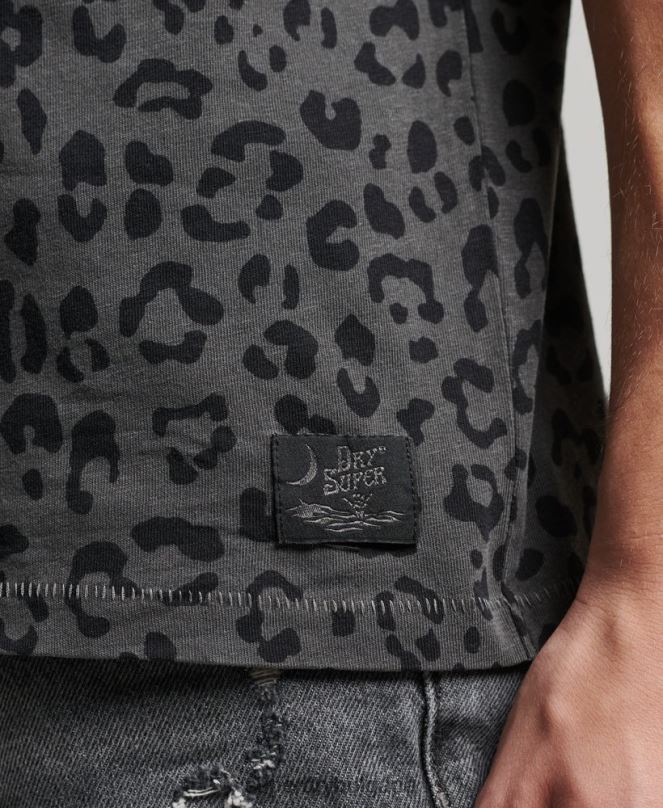 Superdry облекло N00H4876 тъмно сив мъже ретро тениска с джоб