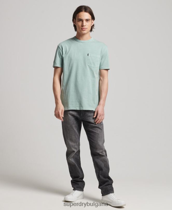 Superdry облекло N00H4886 светло синьо мъже органичен памук ретро тениска surfer ranchero