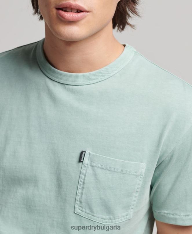 Superdry облекло N00H4886 светло синьо мъже органичен памук ретро тениска surfer ranchero