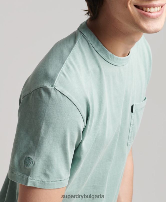 Superdry облекло N00H4886 светло синьо мъже органичен памук ретро тениска surfer ranchero