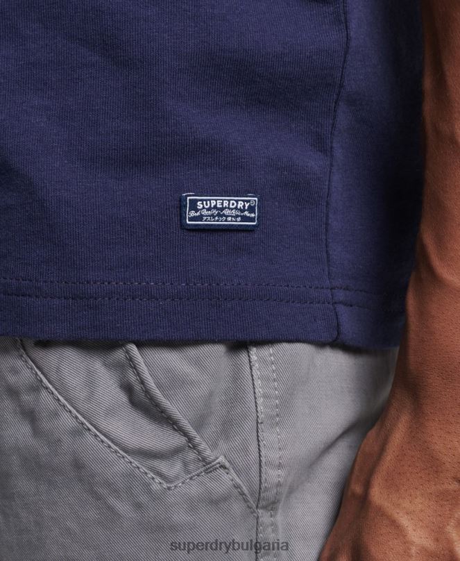 Superdry облекло N00H4914 военноморски флот мъже ретро тениска от моето поколение