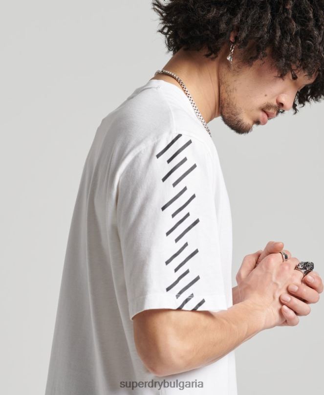 Superdry облекло N00H4920 бяло мъже кодова спортна тениска