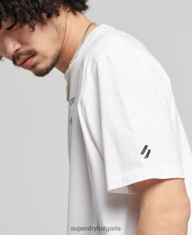 Superdry облекло N00H4920 бяло мъже кодова спортна тениска