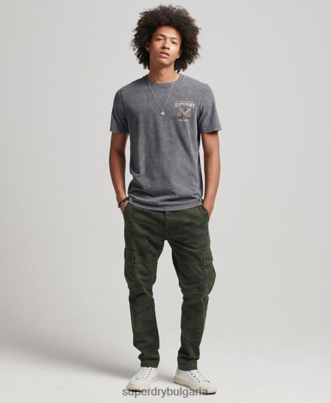 Superdry облекло N00H4925 черен мъже инди тениска
