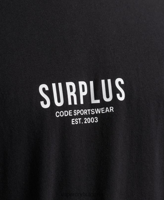 Superdry облекло N00H4927 черен мъже излишна широка тениска