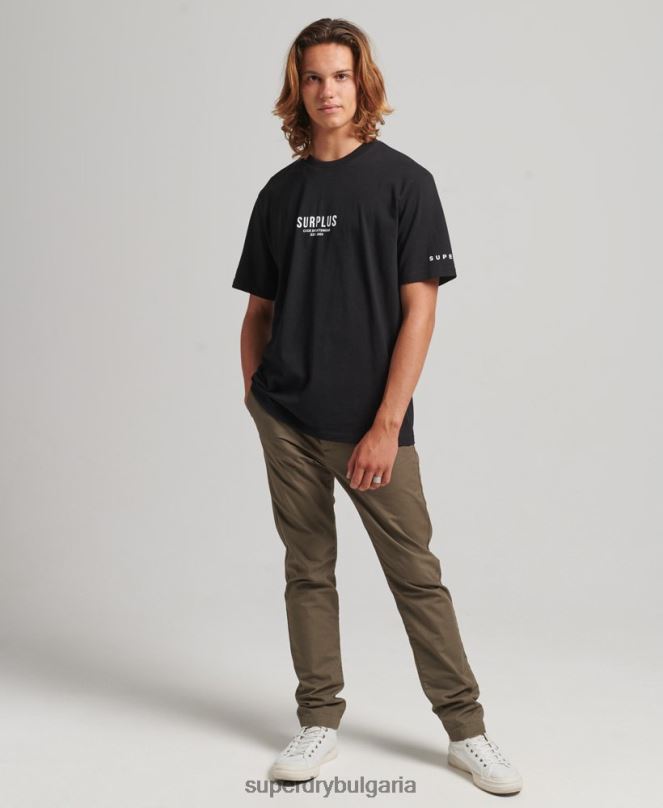 Superdry облекло N00H4927 черен мъже излишна широка тениска