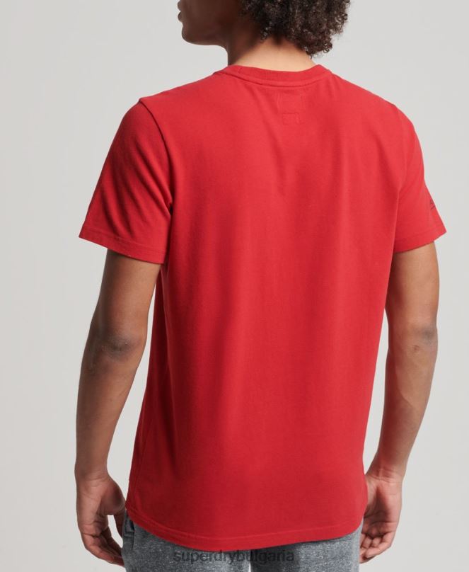 Superdry облекло N00H4928 червен мъже ретро спортна тениска
