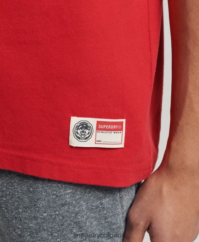 Superdry облекло N00H4928 червен мъже ретро спортна тениска