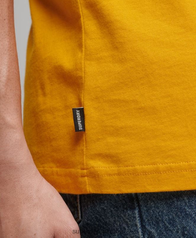Superdry облекло N00H4933 злато мъже реколта от органичен памук спокойна тениска с звънене