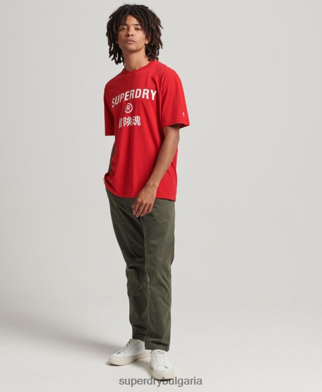 Superdry облекло N00H4937 червен мъже кодова спортна тениска