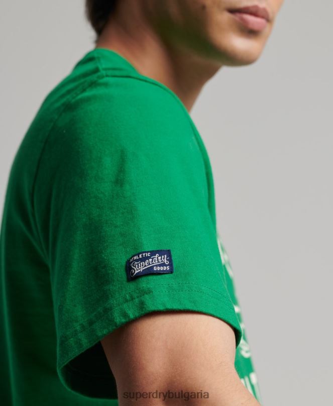 Superdry облекло N00H4941 зелено мъже ретро тениска от моето поколение