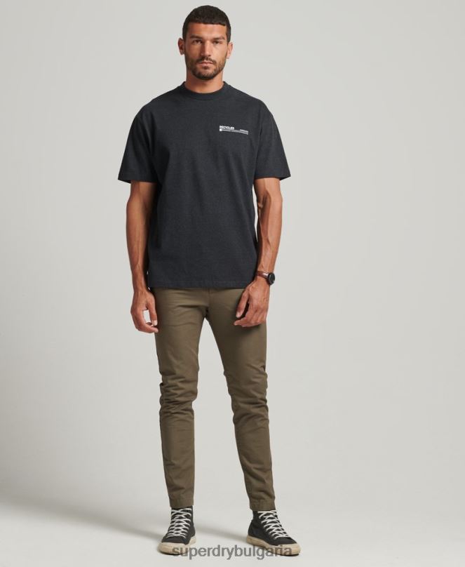 Superdry облекло N00H4942 черен мъже рециклирана микро горна тениска