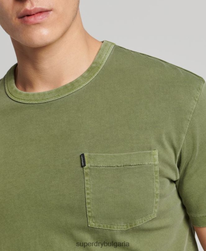 Superdry облекло N00H4946 каки мъже органичен памук ретро тениска surfer ranchero