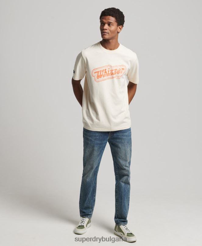 Superdry облекло N00H4947 сметана мъже ретро тениска от моето поколение
