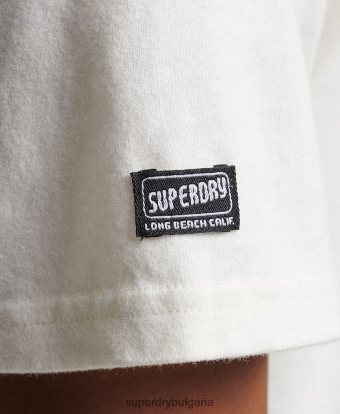 Superdry облекло N00H4952 бяло мъже реколта кали тениска