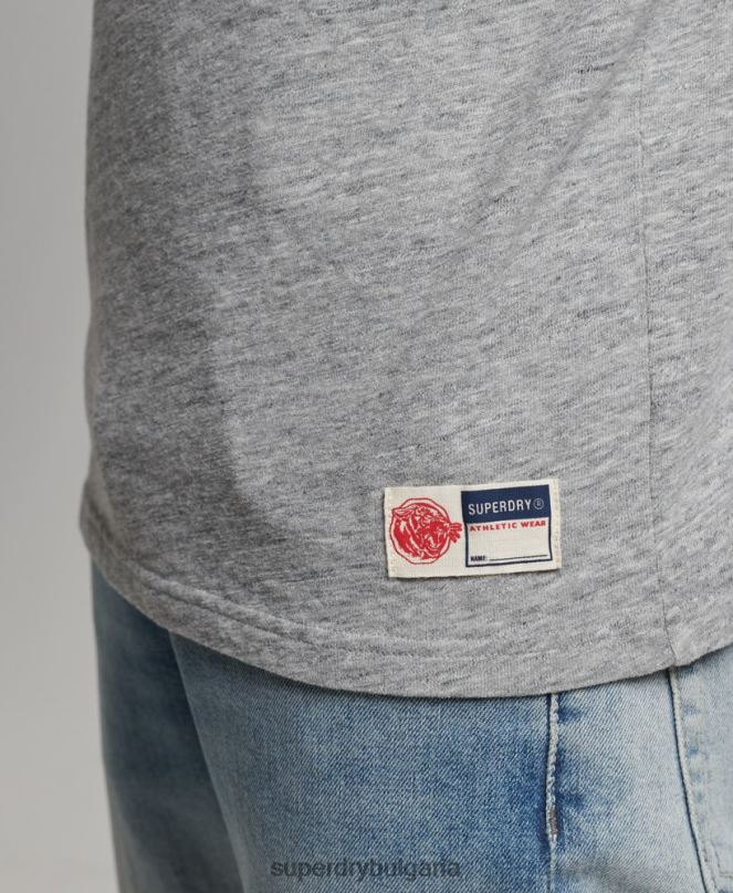 Superdry облекло N00H4958 сиво мъже ретро спортна тениска