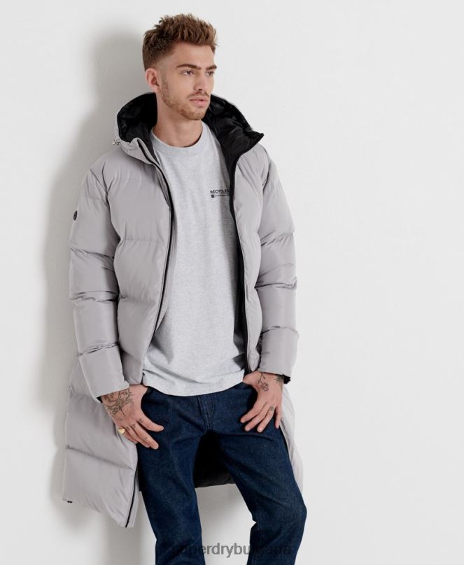 Superdry облекло N00H4960 светло сив мъже рециклирана микро горна тениска