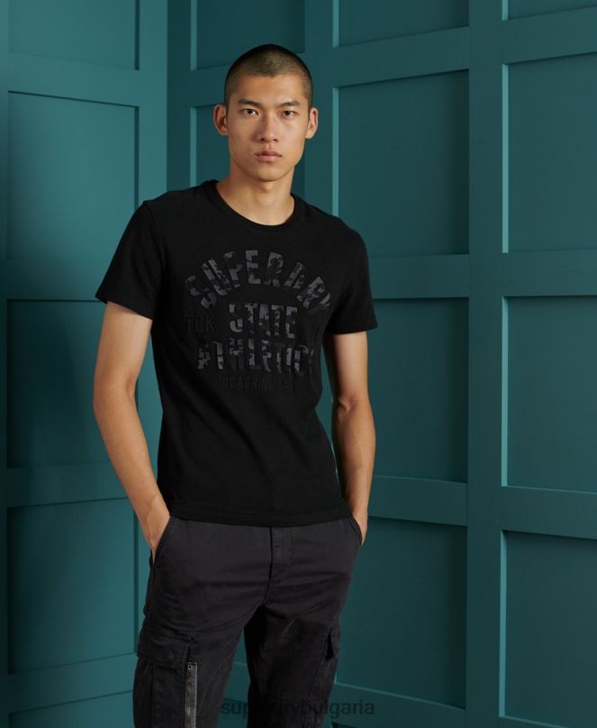 Superdry облекло N00H4964 черен мъже черна тениска