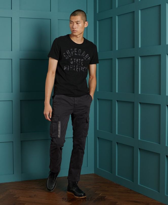 Superdry облекло N00H4964 черен мъже черна тениска