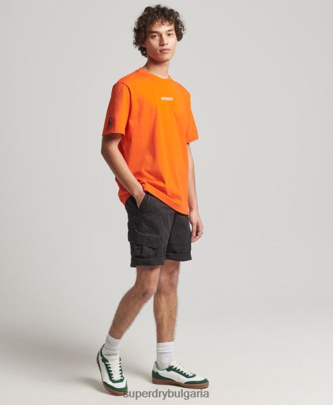 Superdry облекло N00H4974 оранжево мъже графична тениска yama shield