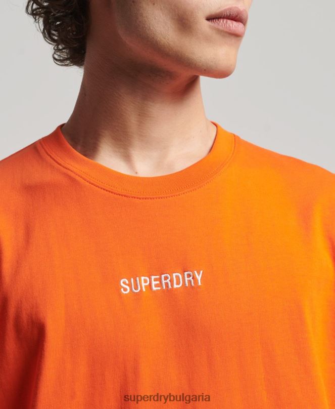 Superdry облекло N00H4974 оранжево мъже графична тениска yama shield