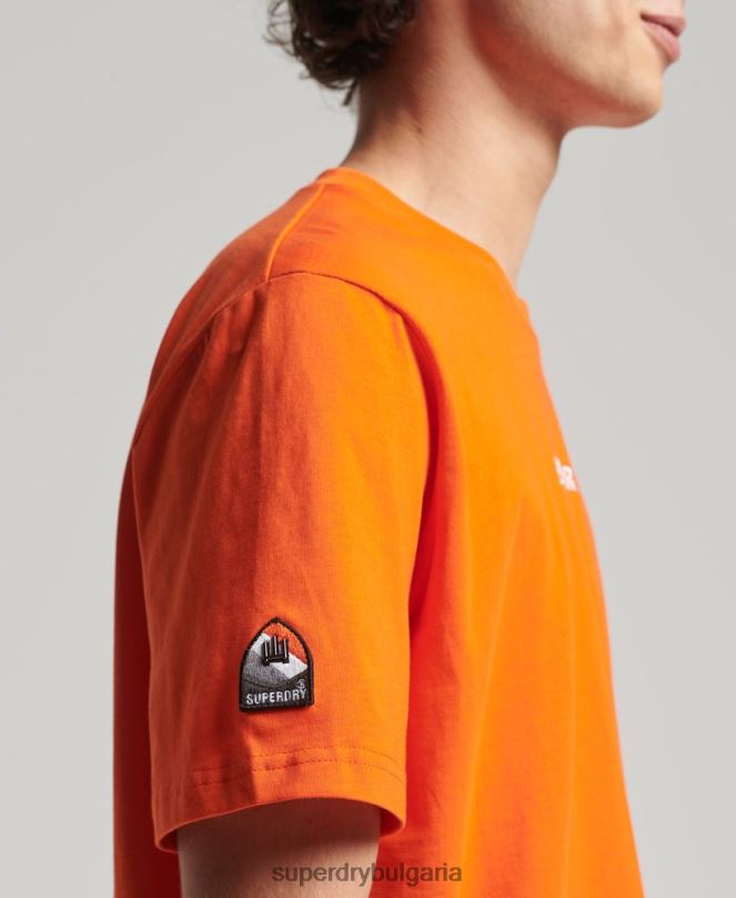 Superdry облекло N00H4974 оранжево мъже графична тениска yama shield