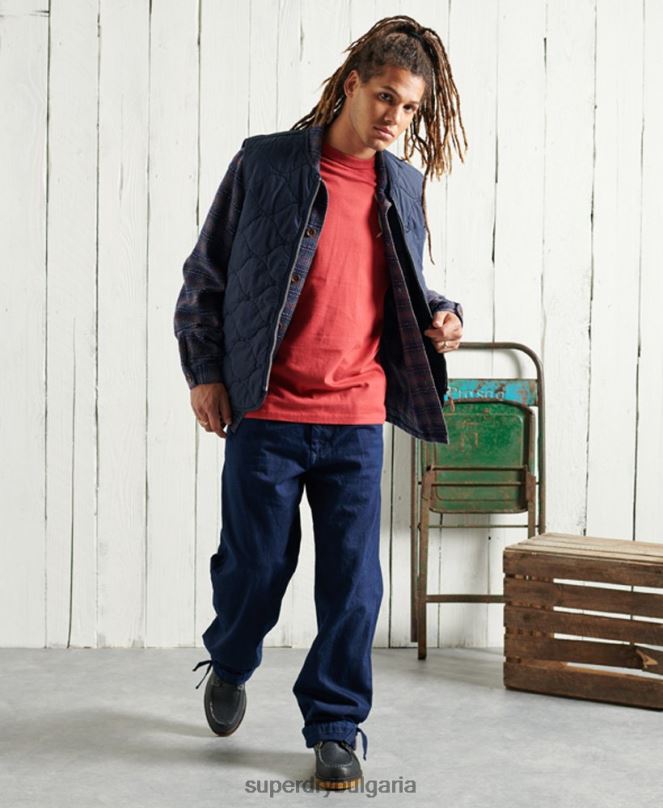 Superdry облекло N00H4981 червен мъже лимитирана тениска със суха графика